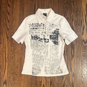 Vintage Y2K Maximalist Polo Shirt